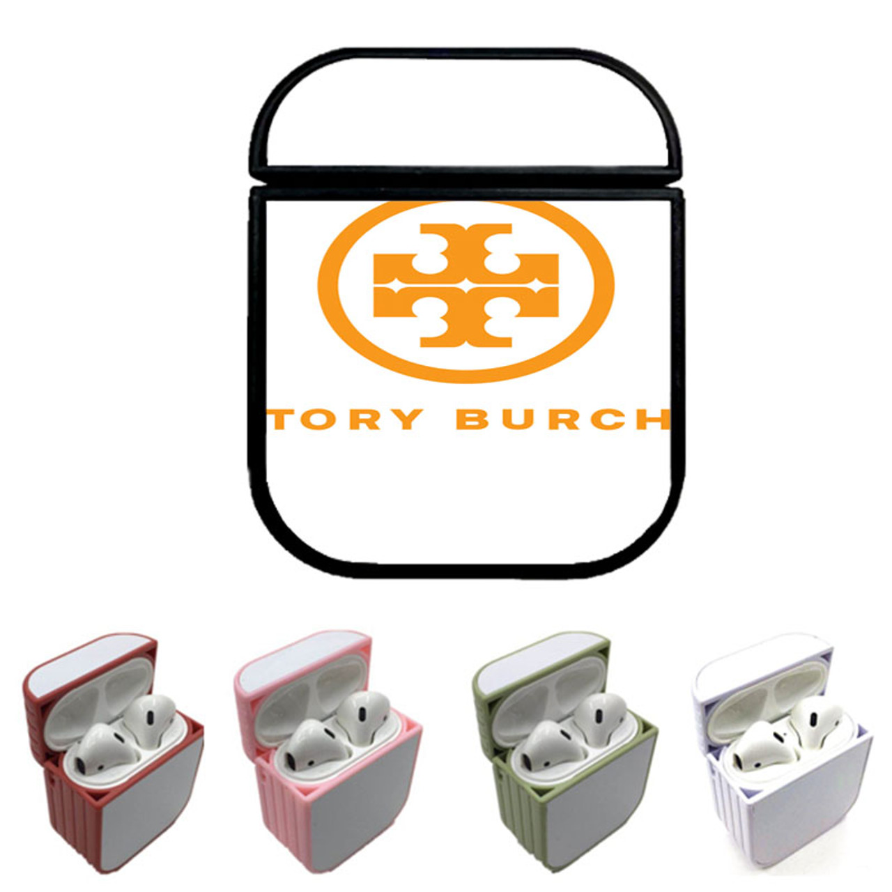tory burch logo Custom airpods case - Coverszy